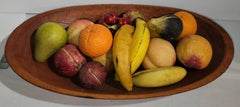 Stone Fruit Collection -18 Pcs. W/ 19thc Dough Bowl