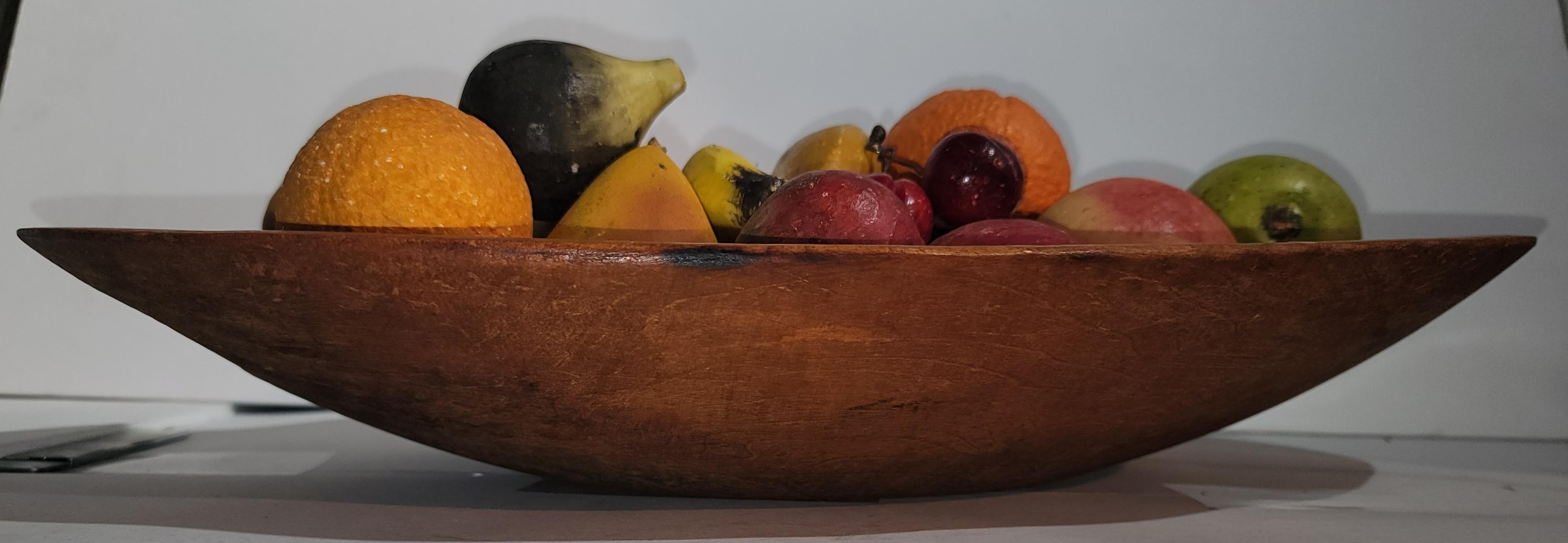Adirondack Stone Fruit Collection -18 Pcs. W/ 19thc Dough Bowl For Sale