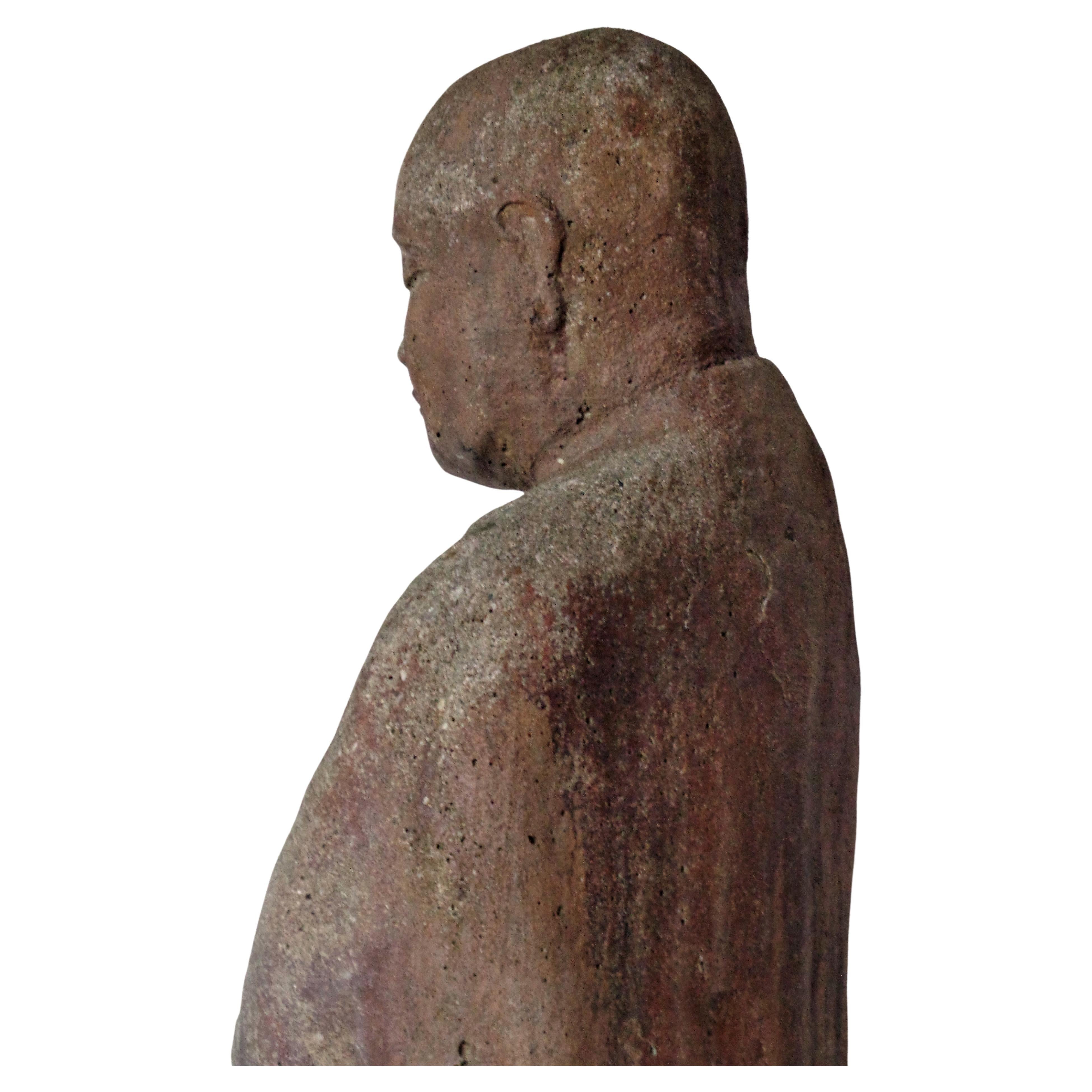 Stone Garden Statue of Ancient Japanese Jizo Bodhisattva, 1960-1970 2
