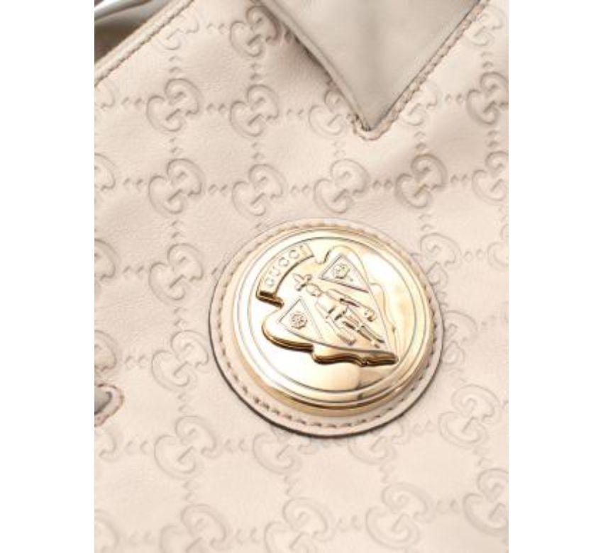 Gucci Stone GG Monogram Leather Bag For Sale 2