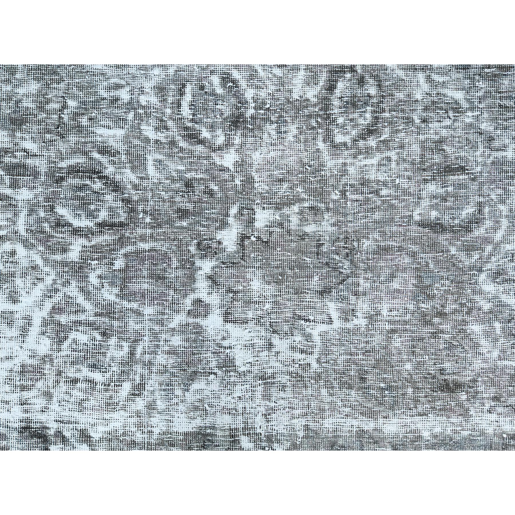 Stone Gray Worn Down Rustic Feel Worn Wool Hand Knotted Old Persian Tabriz Rug For Sale 3