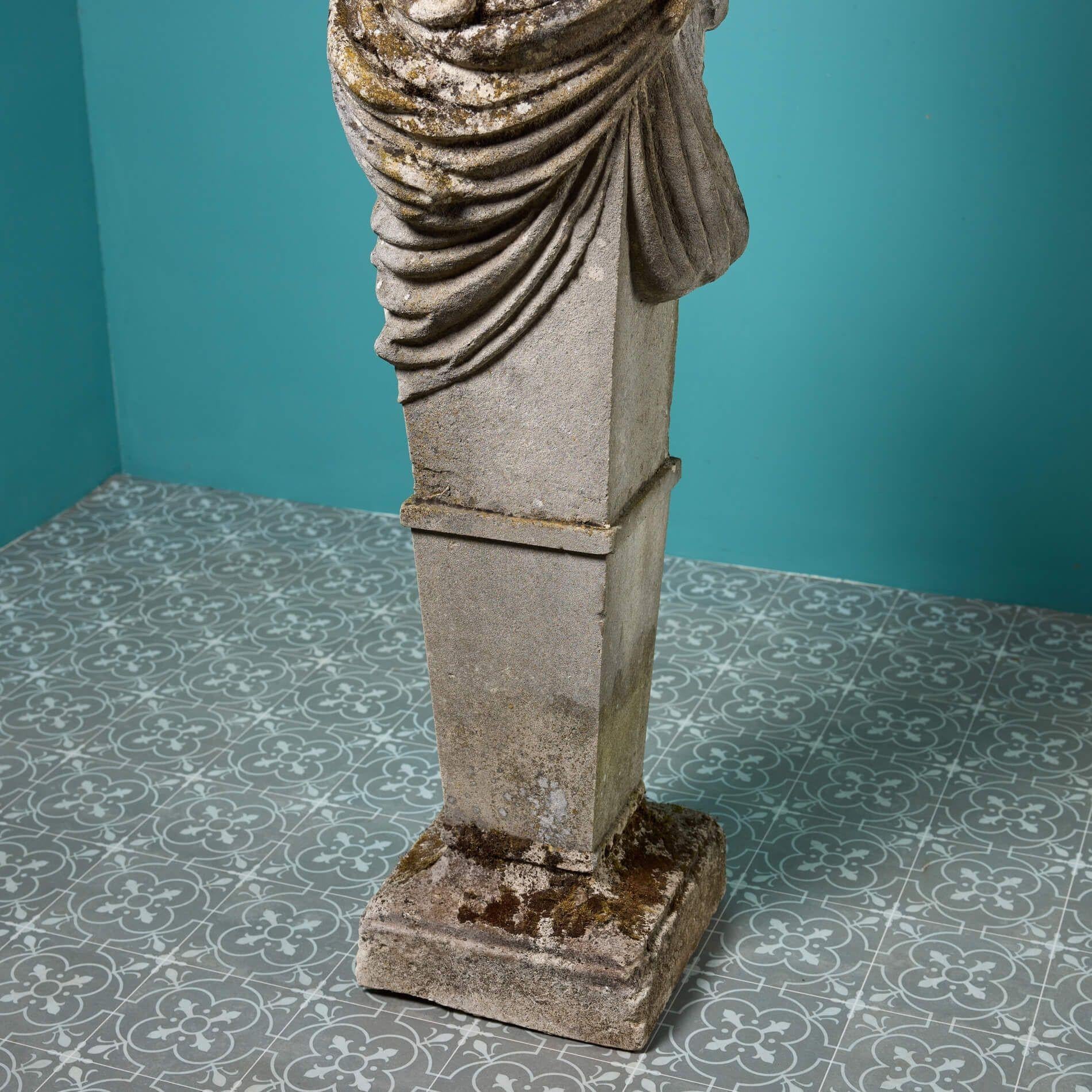 Anglais Statue de jardin grecque God Pan style term en vente