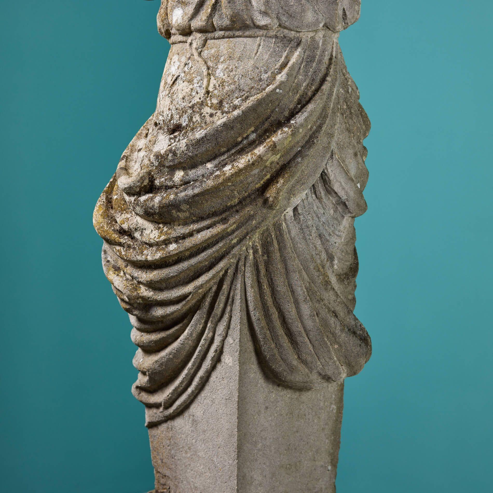 Statue de jardin grecque God Pan style term État moyen - En vente à Wormelow, Herefordshire