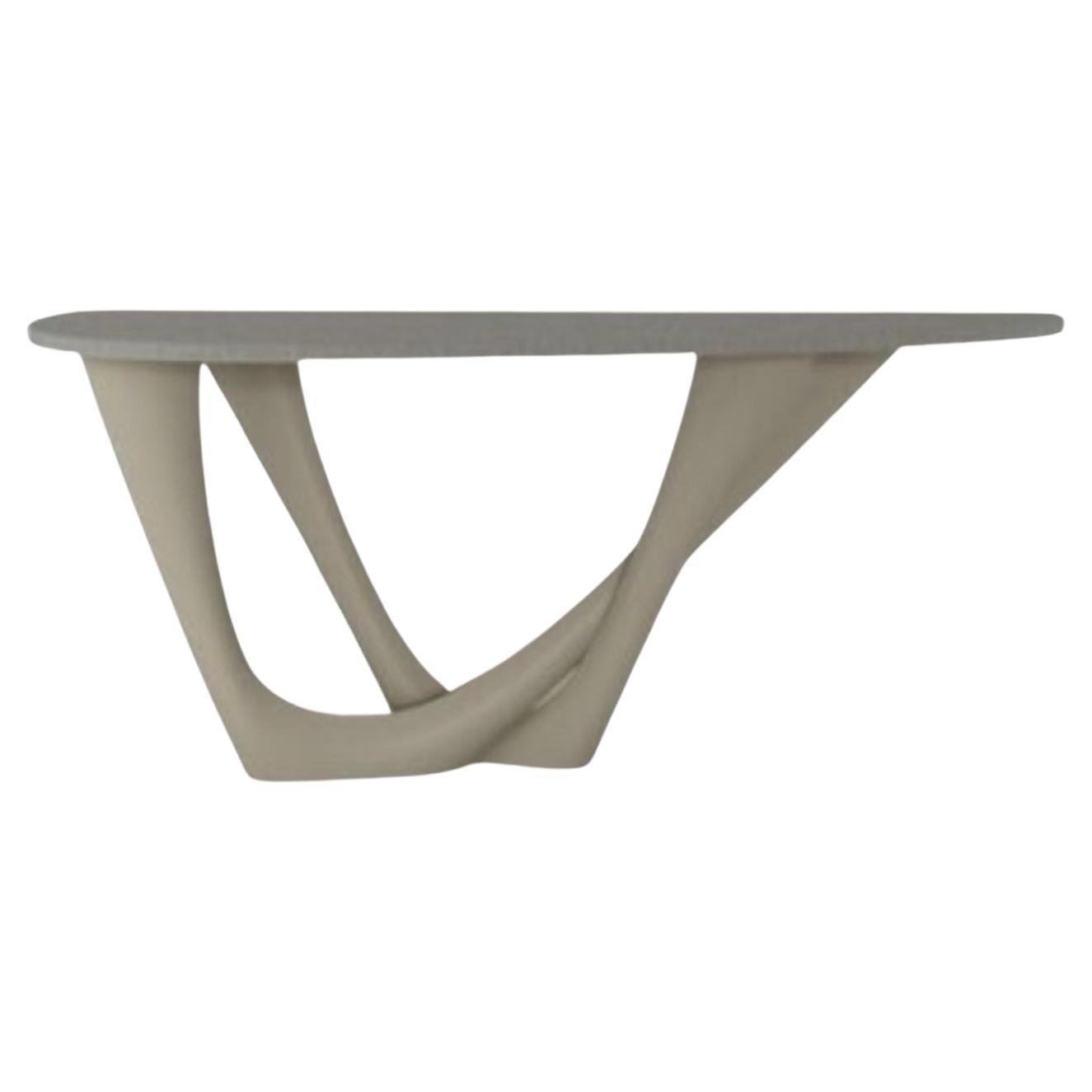Stone Grey G-Console Duo Concrete Top and Steel Base by Zieta