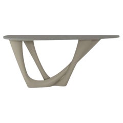 Stone Grey G-Console Duo Concrete Top and Stainless Base by Zieta