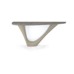 G-Console Gris Piedra Base Mono Acero con Tapa de Hormigón by Zieta