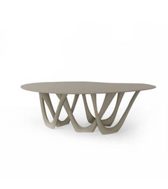 Stone Grey Steel Sculptural G-Table by Zieta