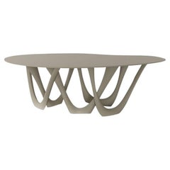 Stone Grey Steel Sculptural G-Table by Zieta