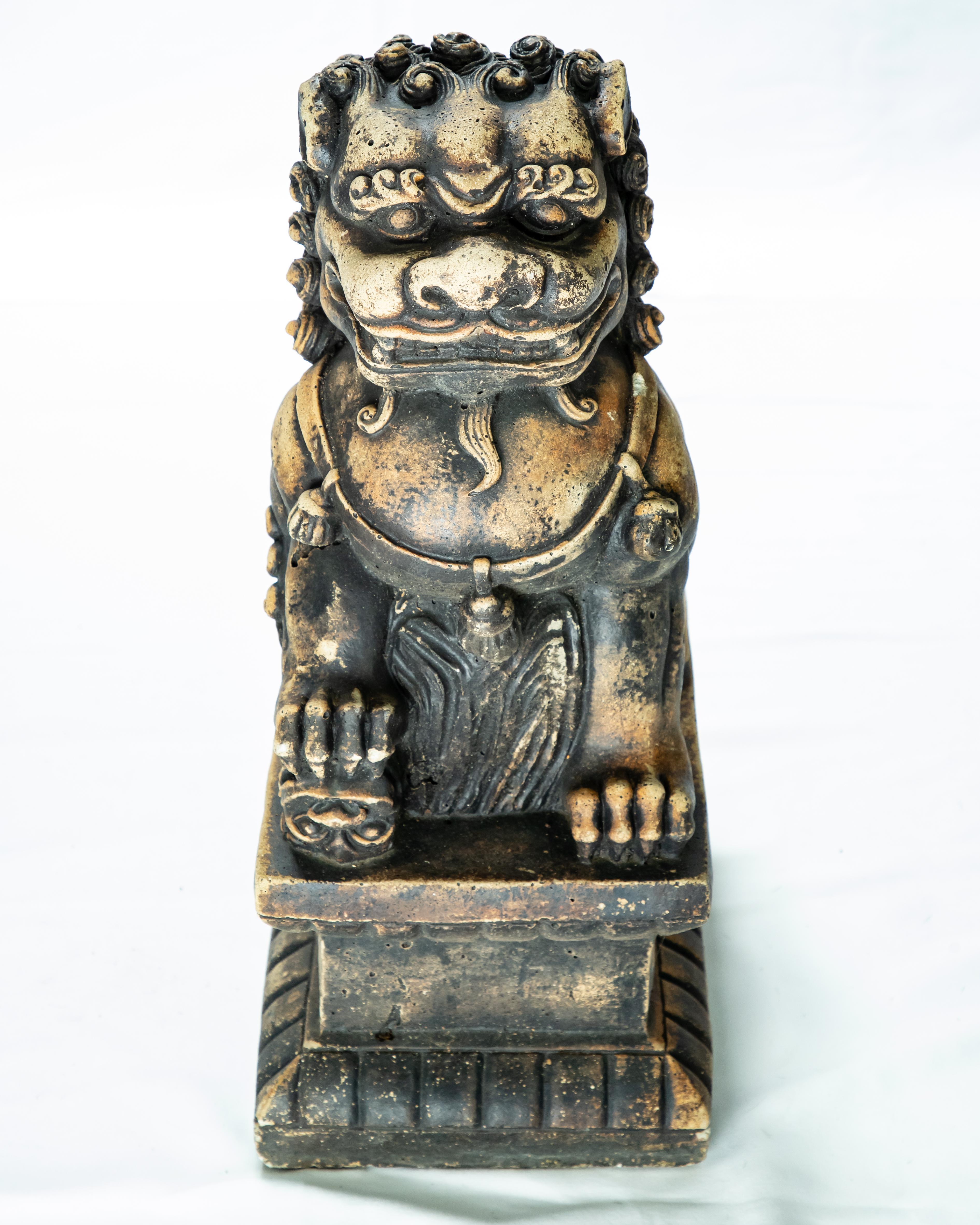 Cast Stone Guardian Foo Lions For Sale