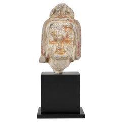 Antique Stone Head of Bodhisattva, Northern Wei-Tang Dynasties