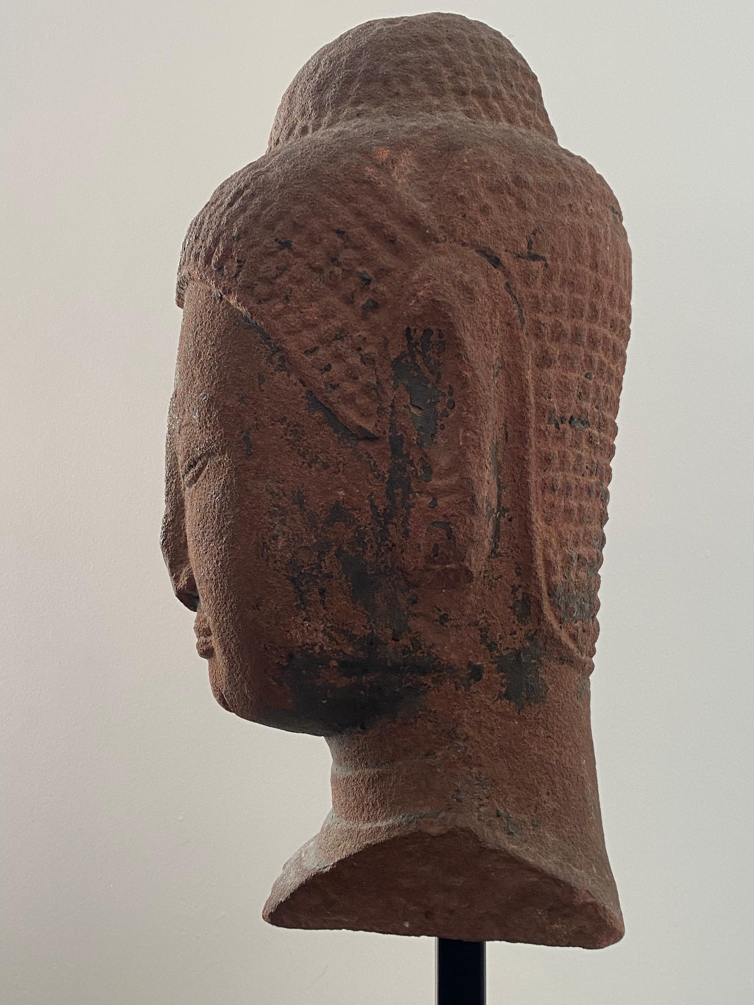 Stone Head of Buddha, 16th Century For Sale 5