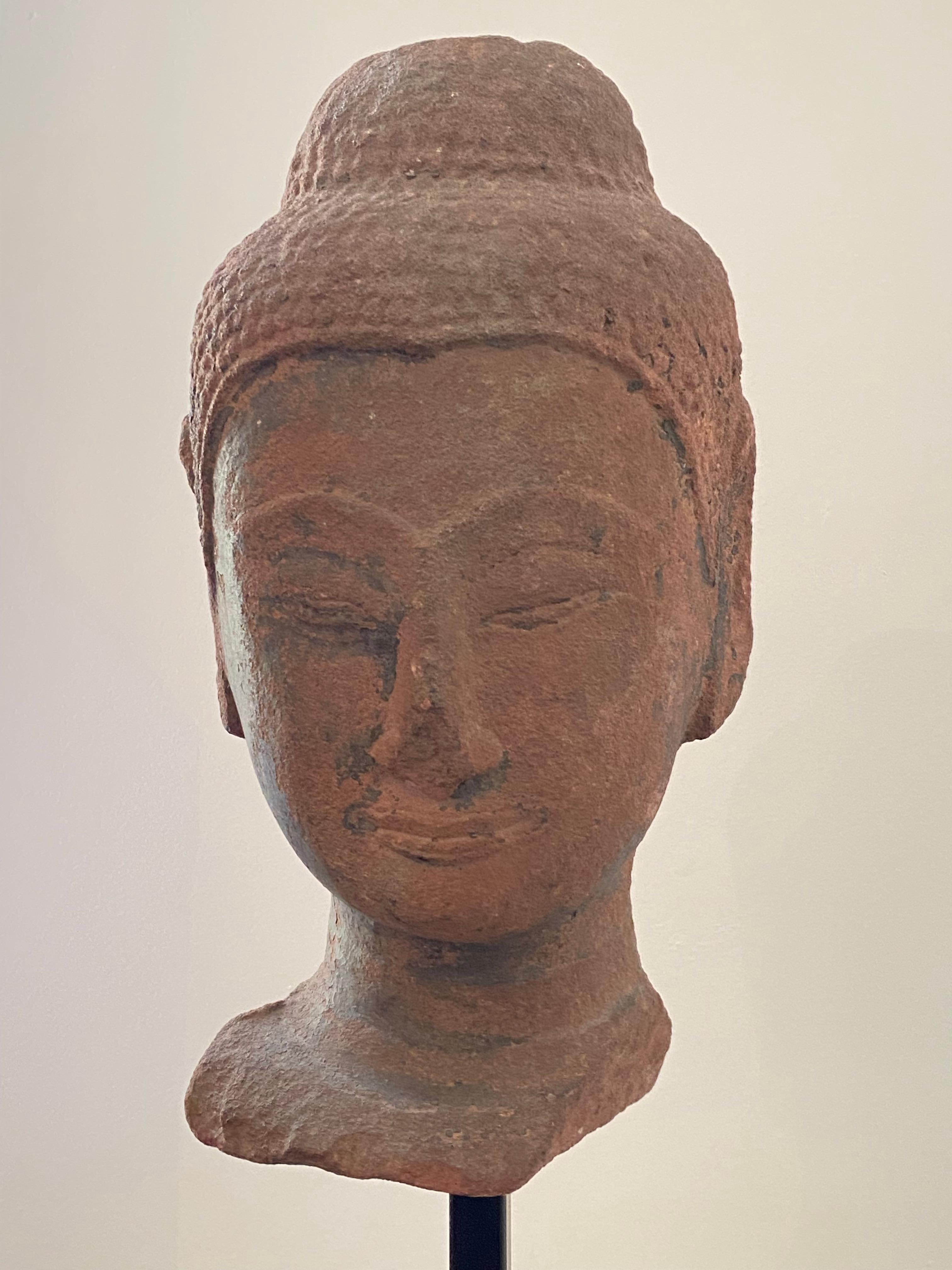 Stone Head of Buddha, 16th Century For Sale 10