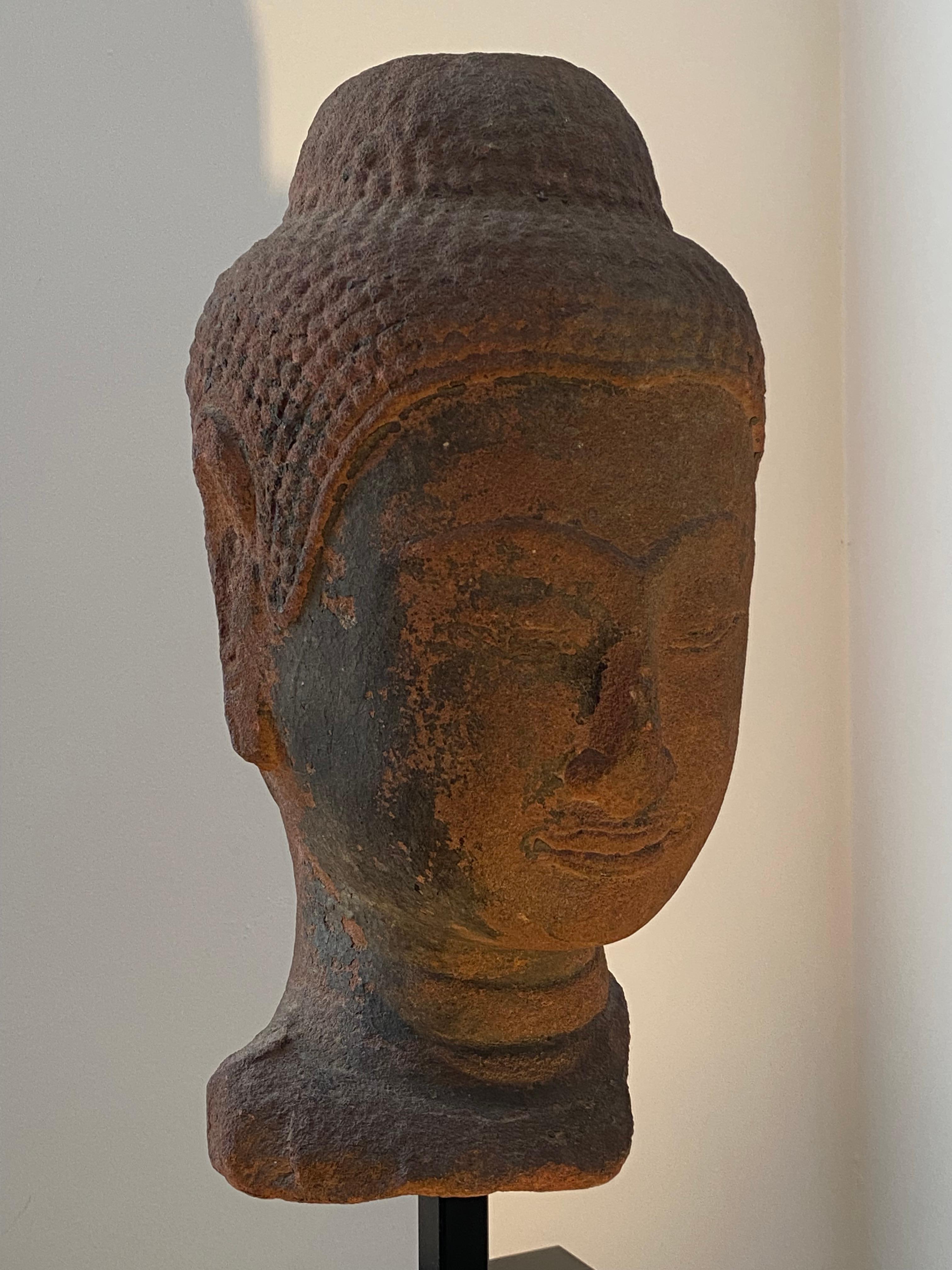 Stone Head of Buddha, 16th Century For Sale 13