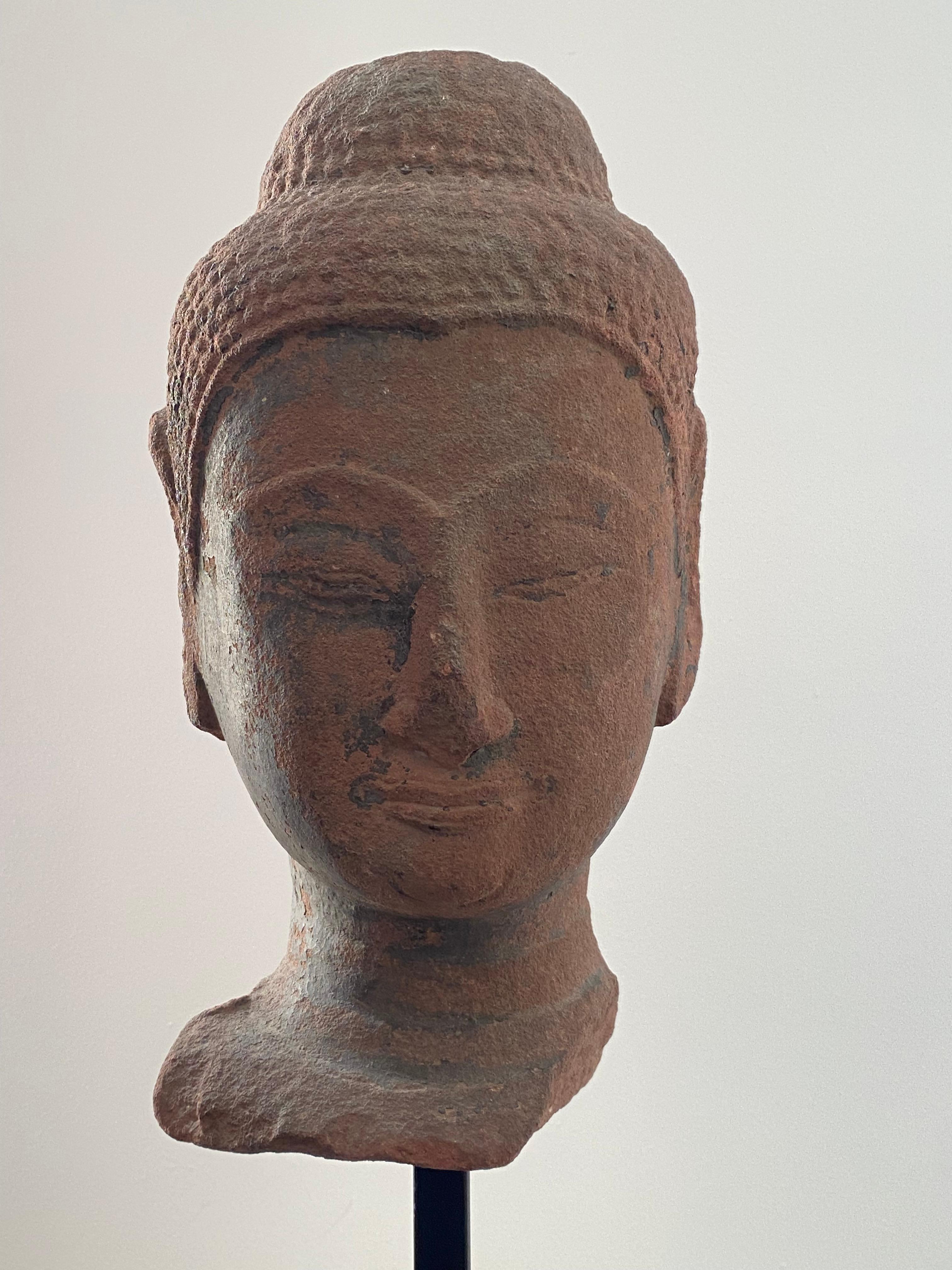 Stone Head of Buddha, 16th Century For Sale 2