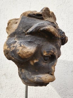 Stone Head Sculpture, United Kingdom, XVIIth Century
