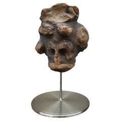 Antique Stone Head Sculpture, United Kingdom, XVIIth Century