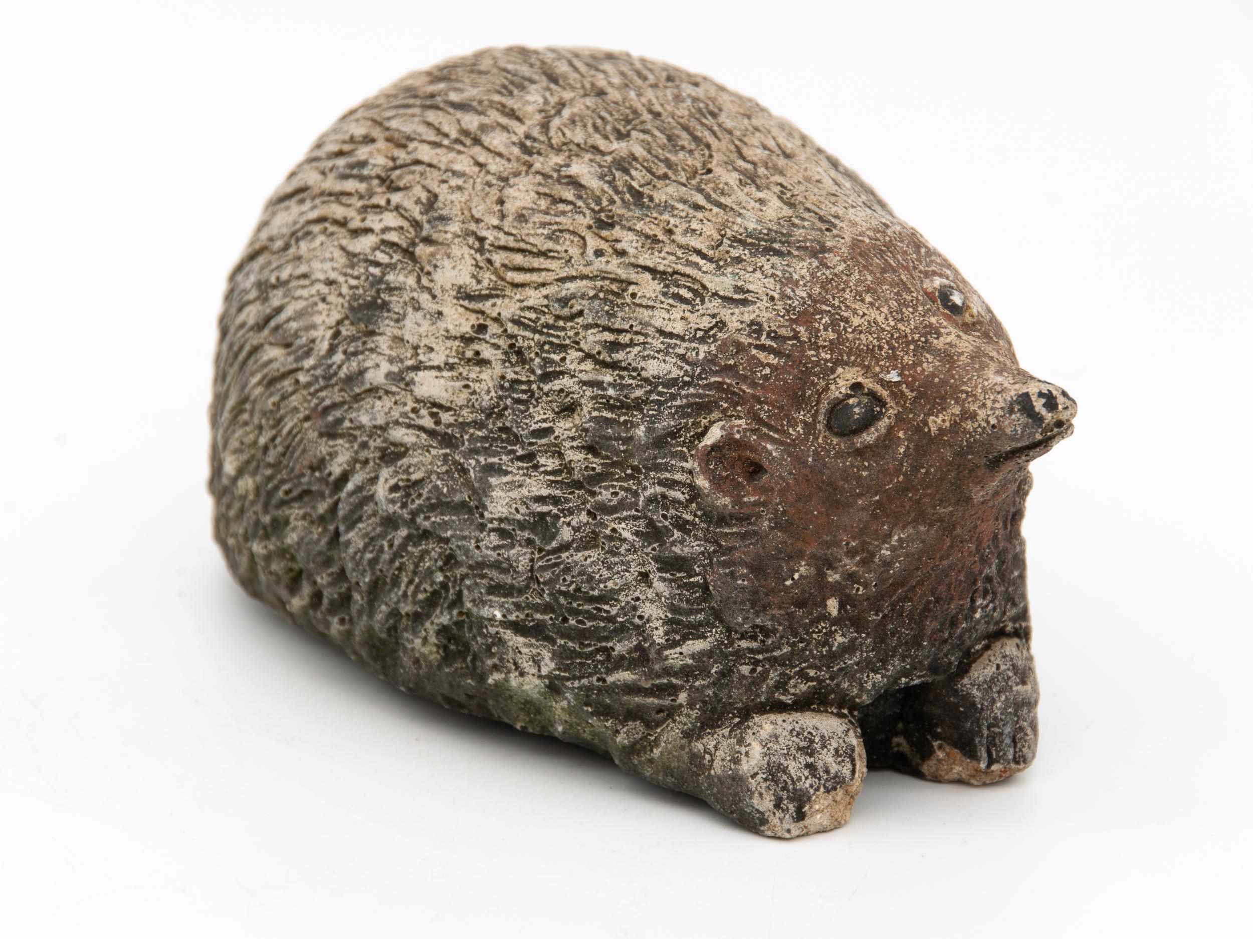 British Stone Hedgehog with Patina