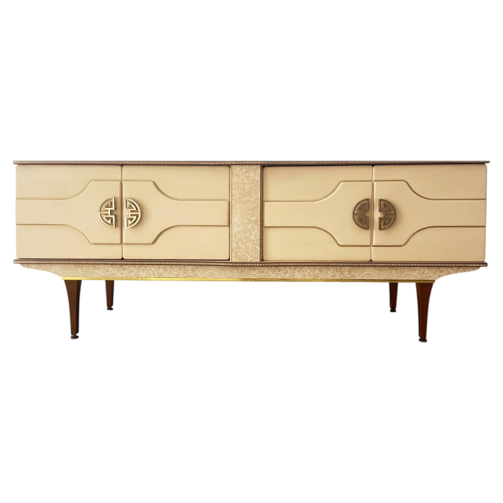 Stone Hill Furniture - Credenza in stile Asian Modern e Hollywood Regency in vendita