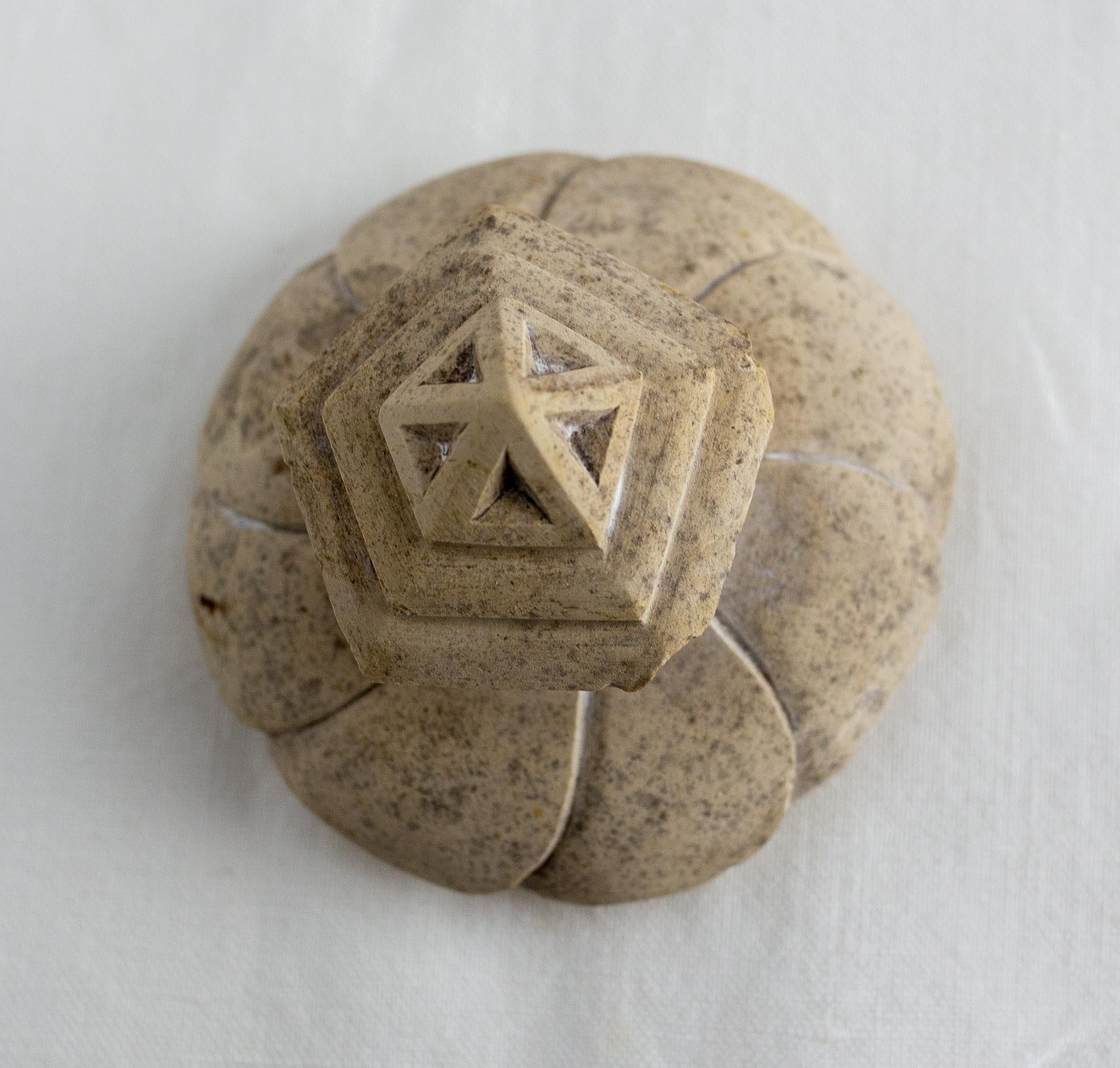 Moroccan Stone Inkwell, Souvenir from Oran Area, circa 1940, Morocco For Sale
