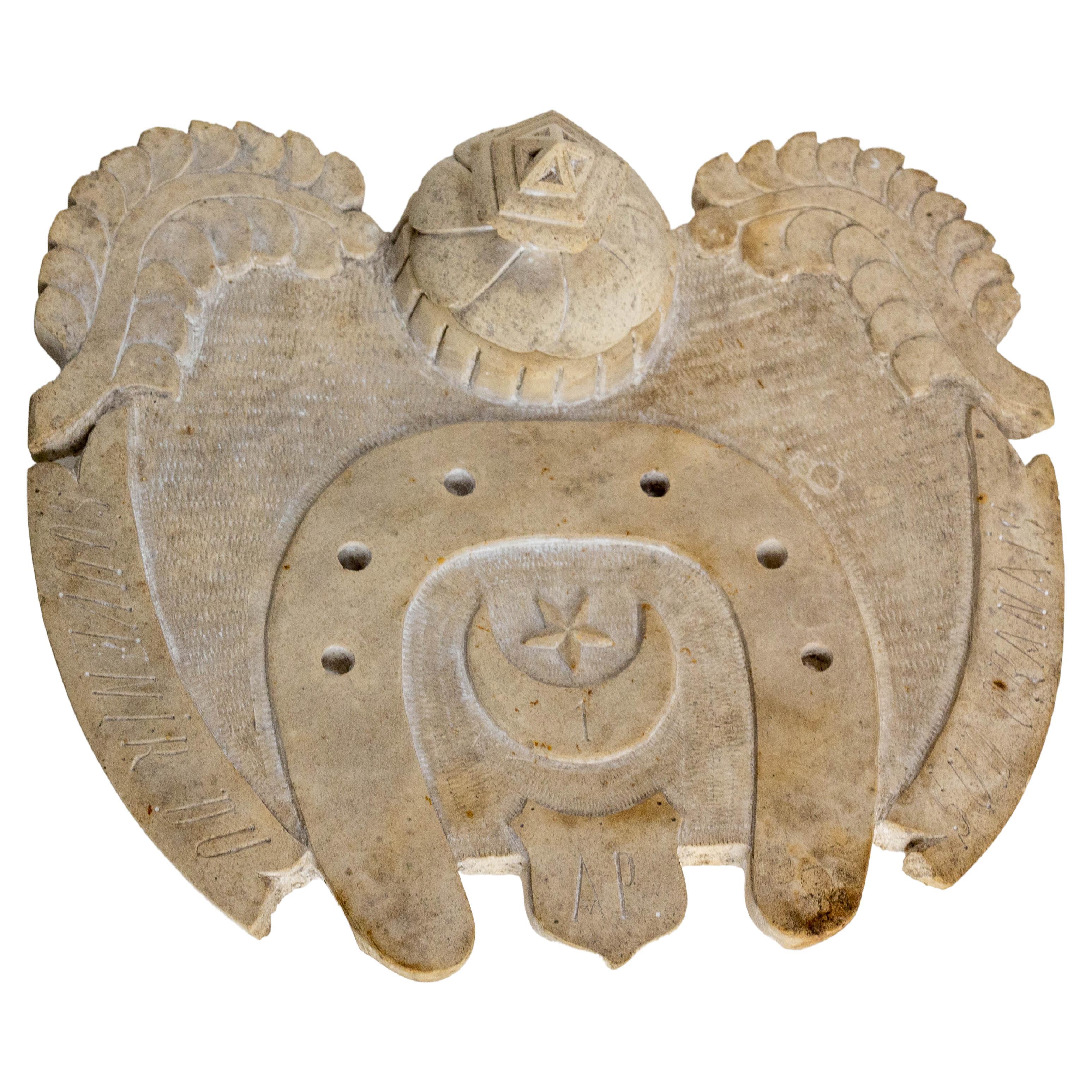 Stone Inkwell, Souvenir from Oran Area, circa 1940, Morocco For Sale
