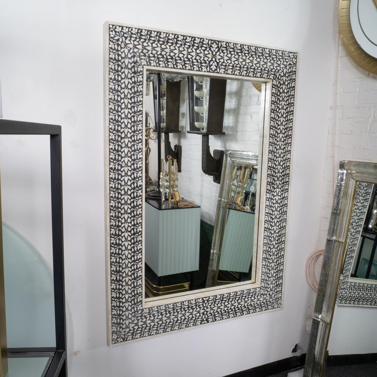 Art Nouveau Stone inlay mirror