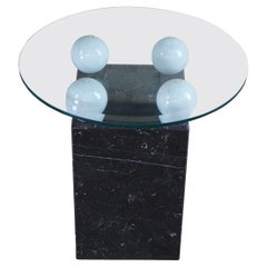 stone international table Stone International Italian Marble
Glass Post Modern Side Accent Table S.P.A.