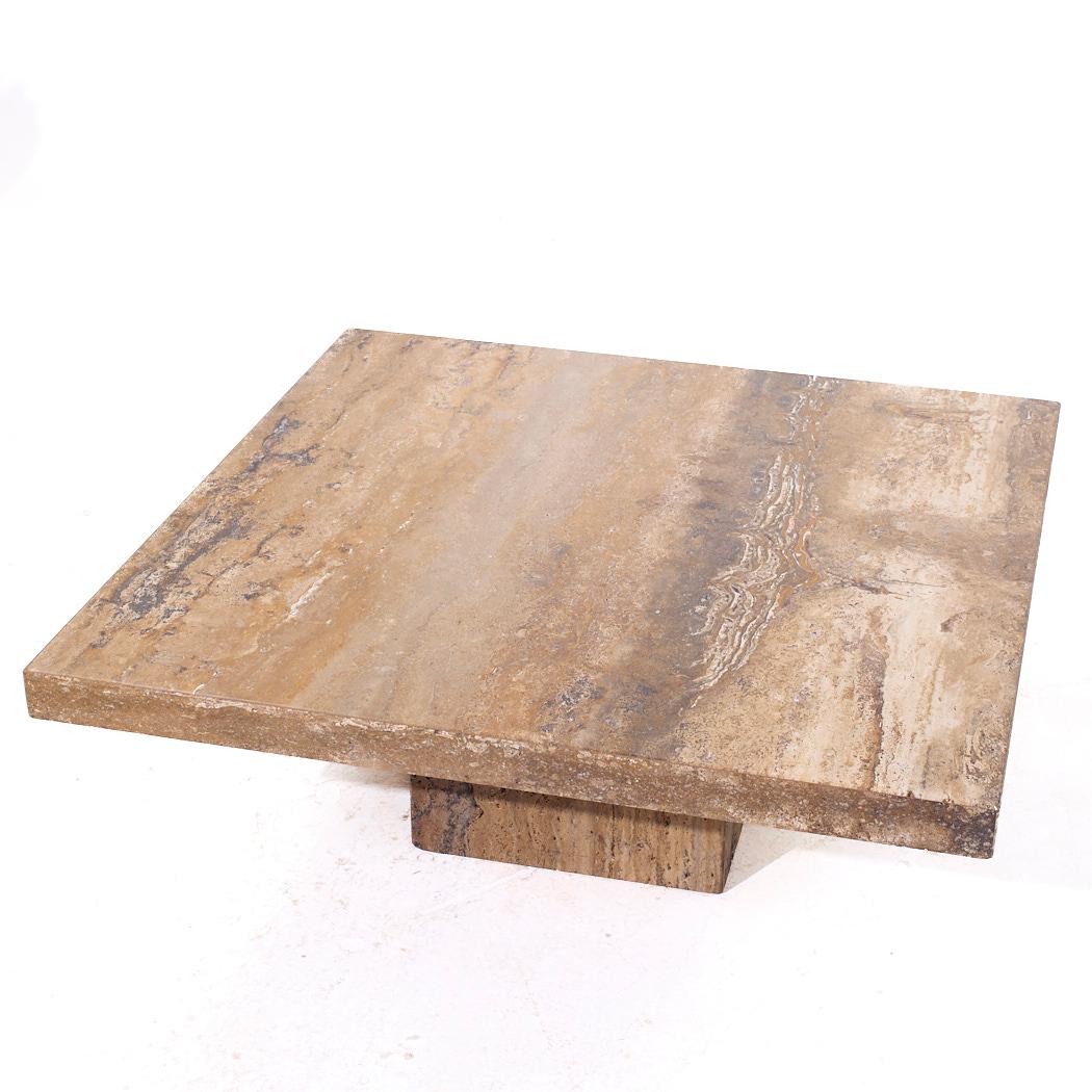 Marbre Stone International Table à café en marbre du milieu du siècle dernier en vente
