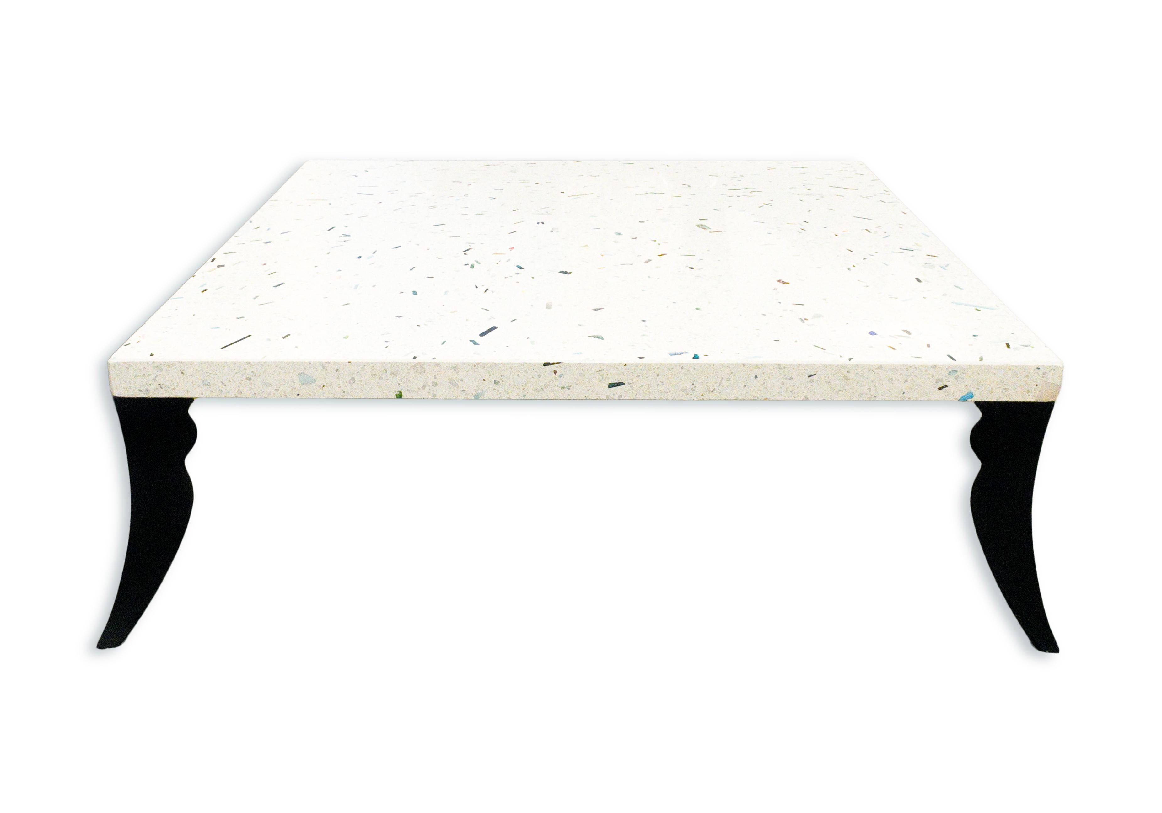 Pietra Stone International Piano Cubic White Tavolino quadrato postmoderno in marmo in vendita