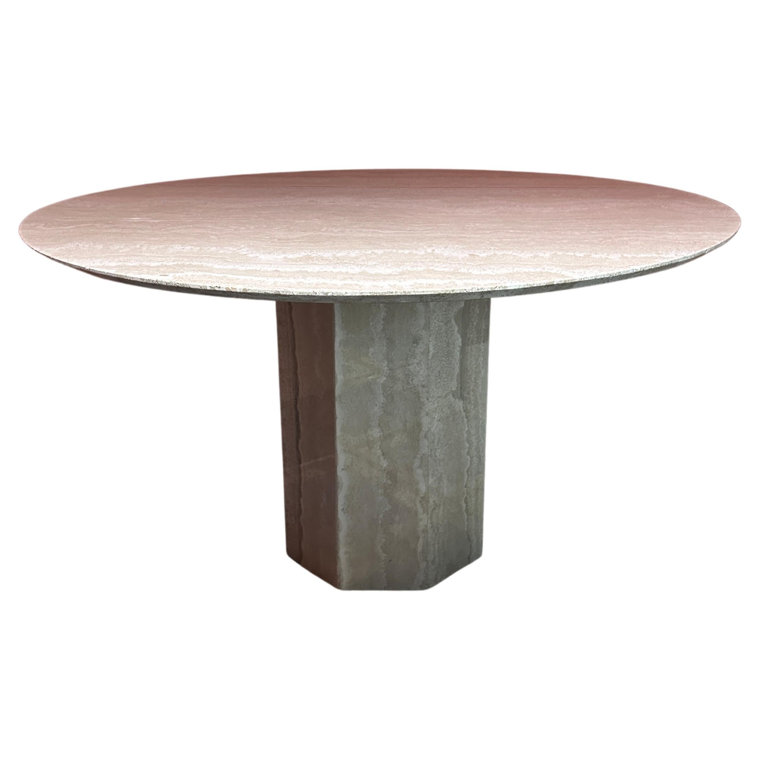 Stone International Travertine Dining Table, Italy For Sale