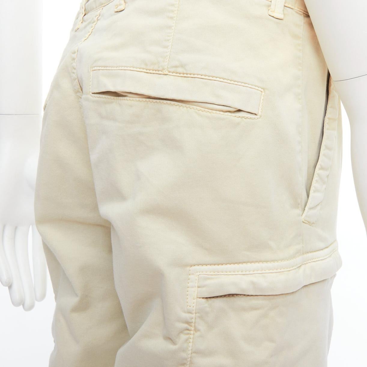 STONE ISLAND 2020 stone washed cotton blend logo patch shorts 30