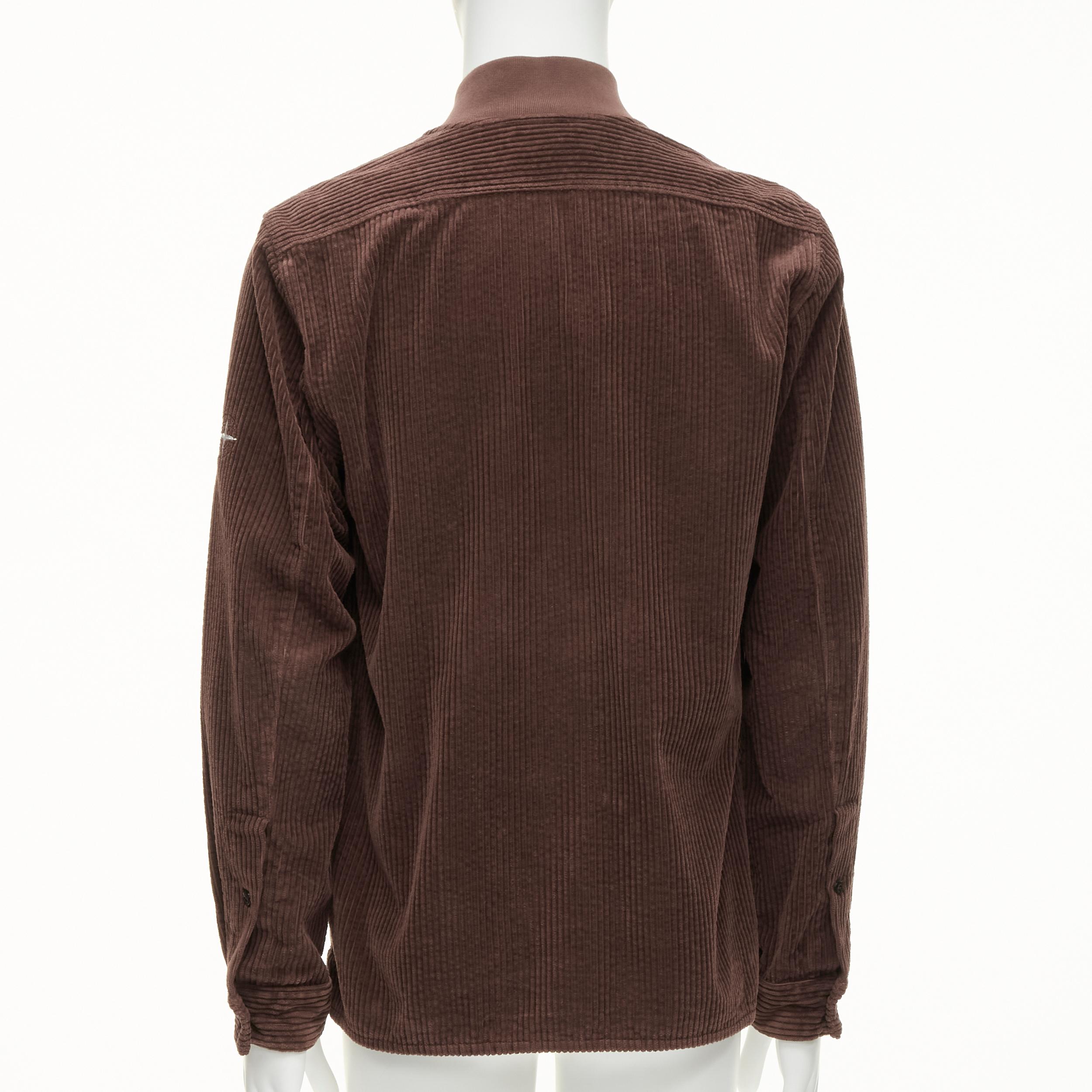 STONE ISLAND giacca bomber con zip in velluto a coste marrone con tasca da camionista M. in vendita 1