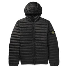 Stone Island Channel Logo-Appliquéd Quilted Shell Hooded Down Jacket