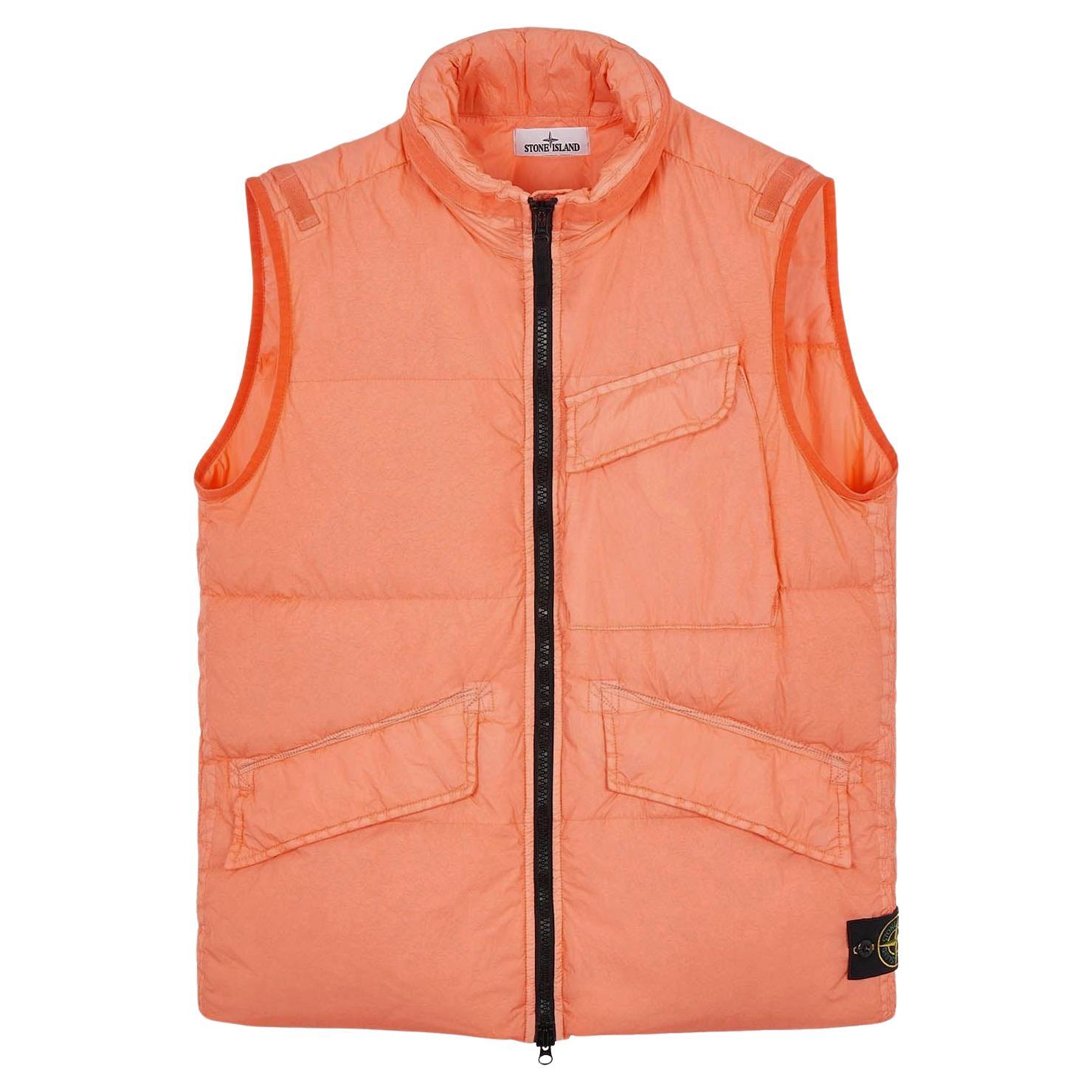 Stone Island Down Vest Orange L
