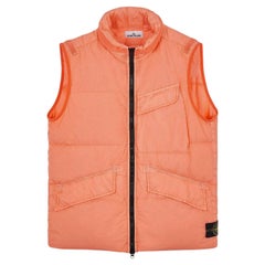 Stone Island Down Vest Orange L
