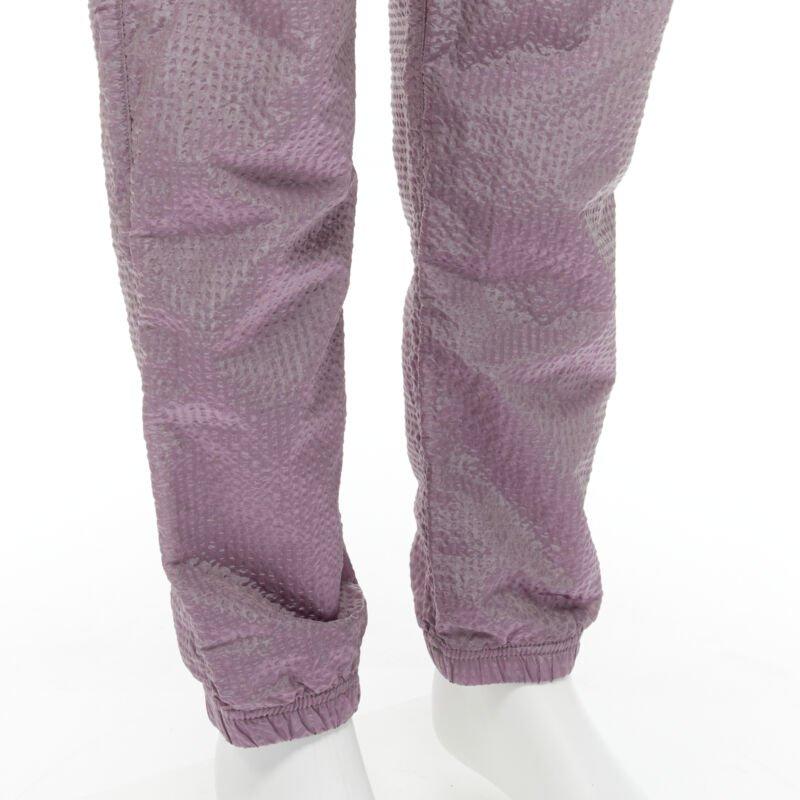 STONE ISLAND iridescent purple seersucker nylon track pants M 3