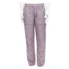 STONE ISLAND schillernde lila Seersucker-Nylon-Trainingshose M