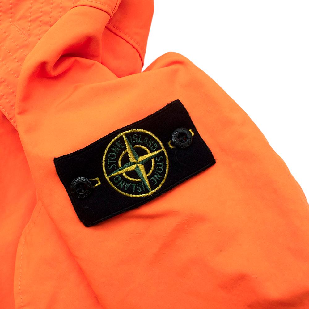 Stone Island Orange David Fluo Jacket - Size L In Excellent Condition In London, GB