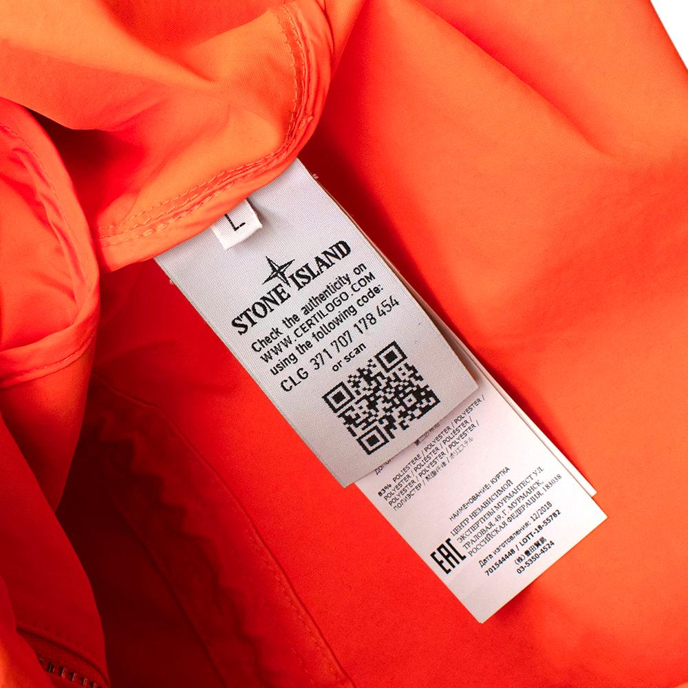 Stone Island Orange David Fluo Jacket - Size L 1
