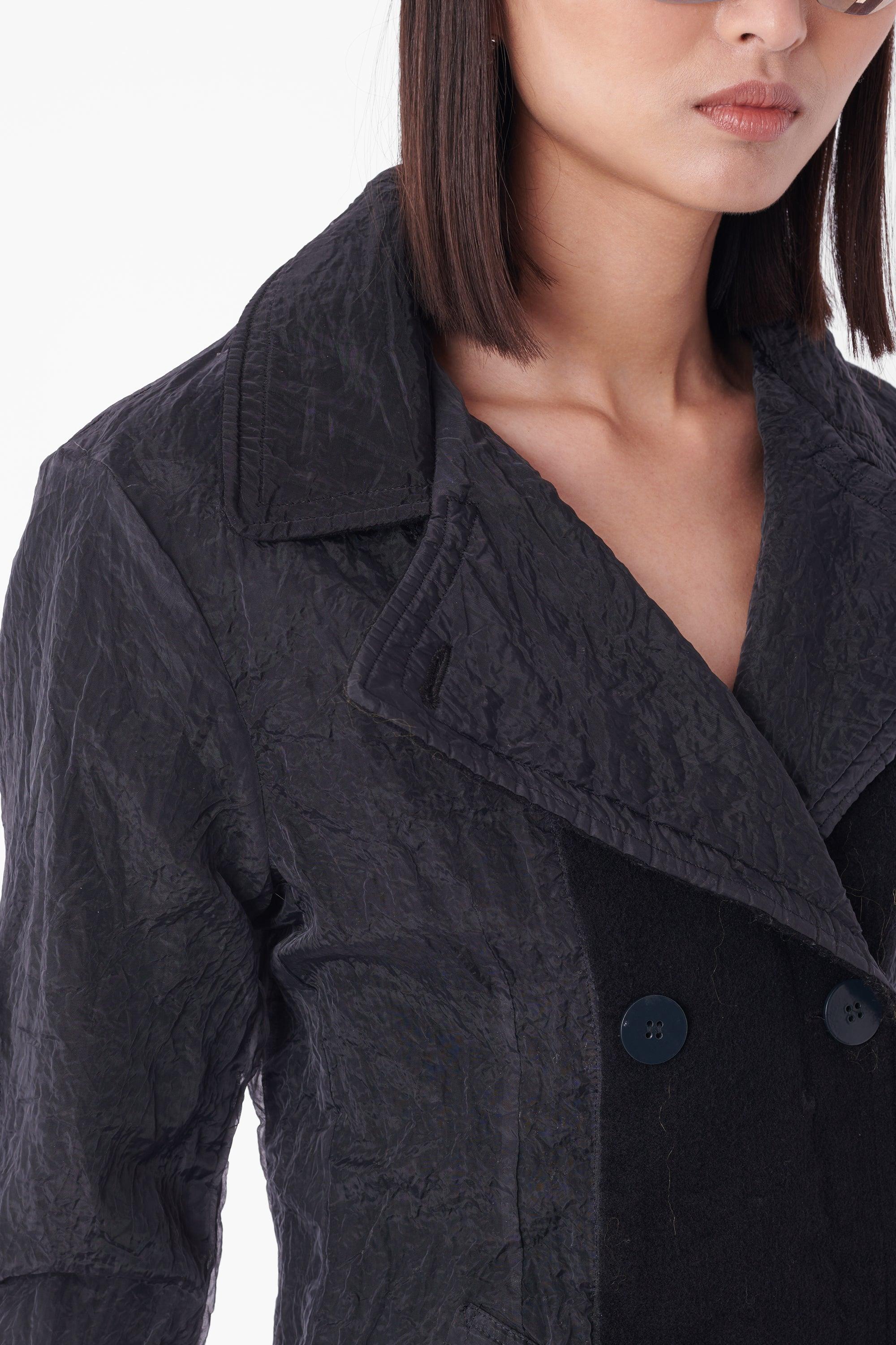 Women's or Men's Stone Island  Serie 100 Black Mesh Long Coat For Sale