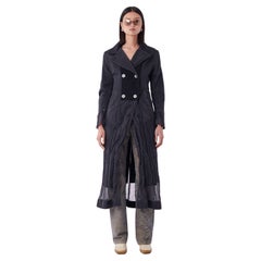 A. Stone  Serie 100 Cappotto lungo a rete nero