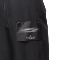 STONE ISLAND Shadow Project schwarzes technisches Nylon Logo Patch Blazer Jacke S