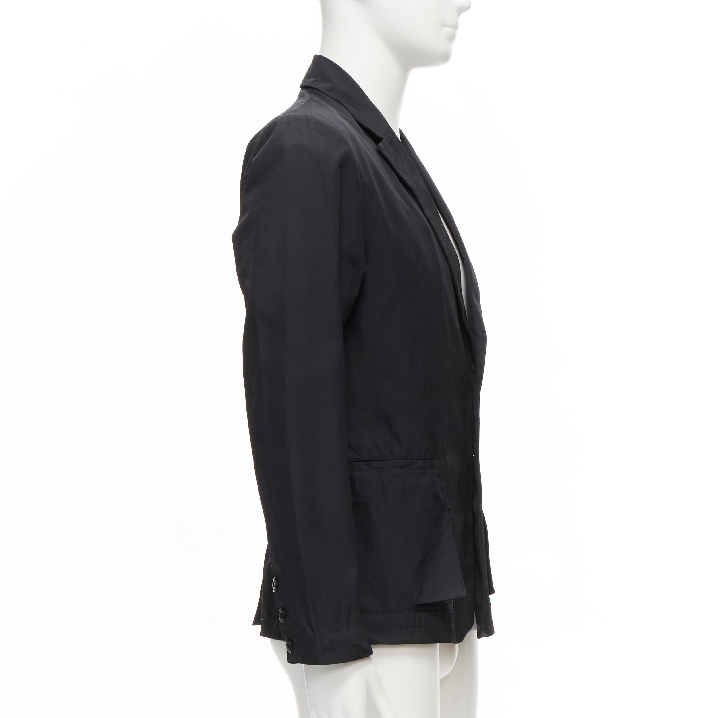 STONE ISLAND Shadow Project giacca blazer in nylon tecnico nero con patch logo S In condizioni buone in vendita a Hong Kong, NT