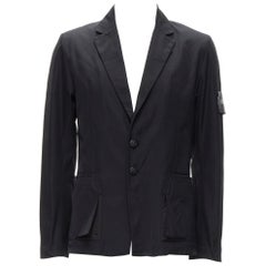 STONE ISLAND Shadow Project giacca blazer in nylon tecnico nero con patch logo S