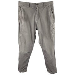 STONE ISLAND Shadow Project Size 33 Gray Cotton Drop-Crotch Casual Pants