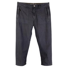 STONE ISLAND Größe 34 Marineblaue Hose aus Baumwolle mit Cargomuster RE