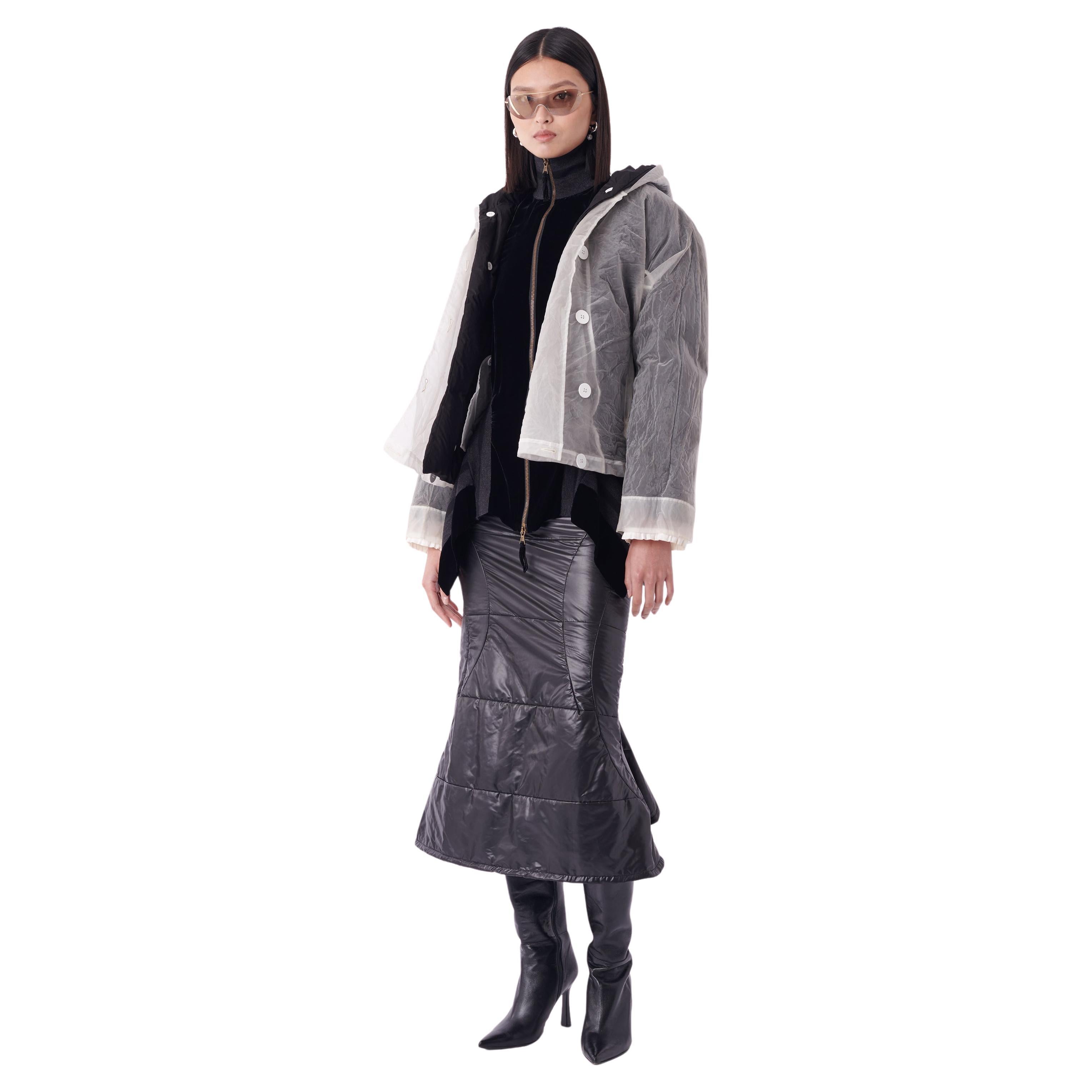 Stone Island vintage A/I 2001 Serie 100 Giacca a doppio strato in rete bianca rimovibile