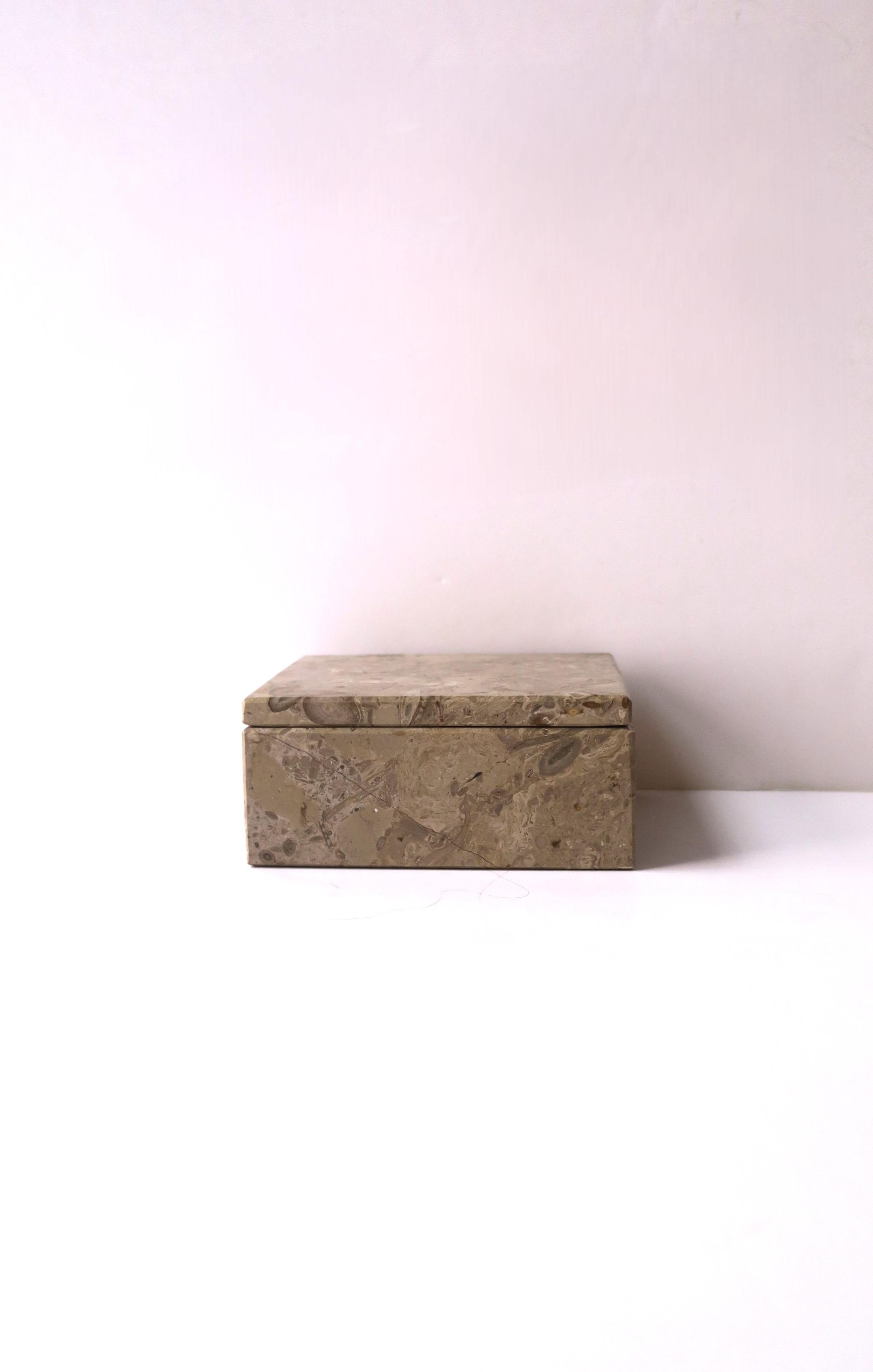 Minimalist Stone Jewelry Box For Sale