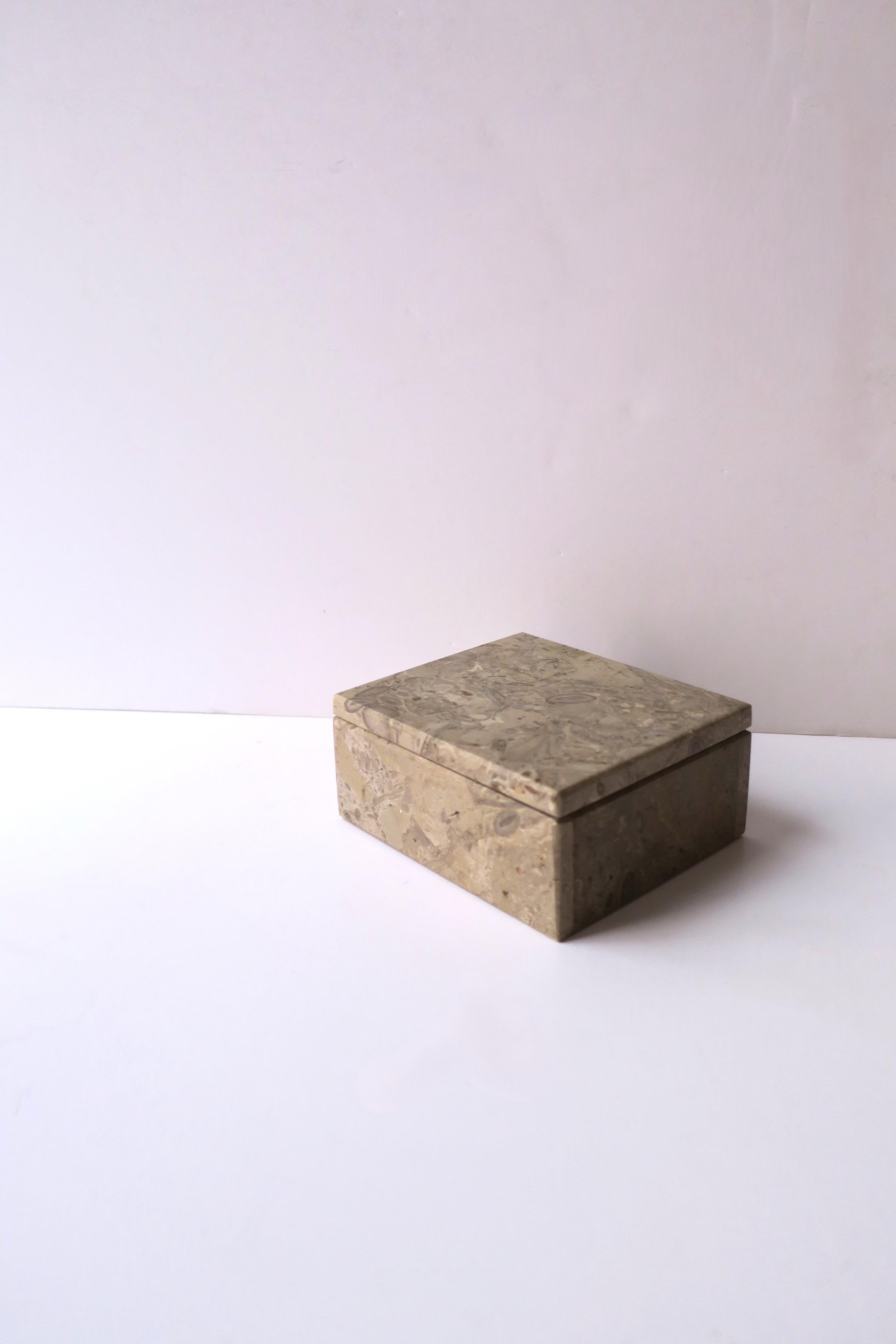 Polished Stone Jewelry Box For Sale