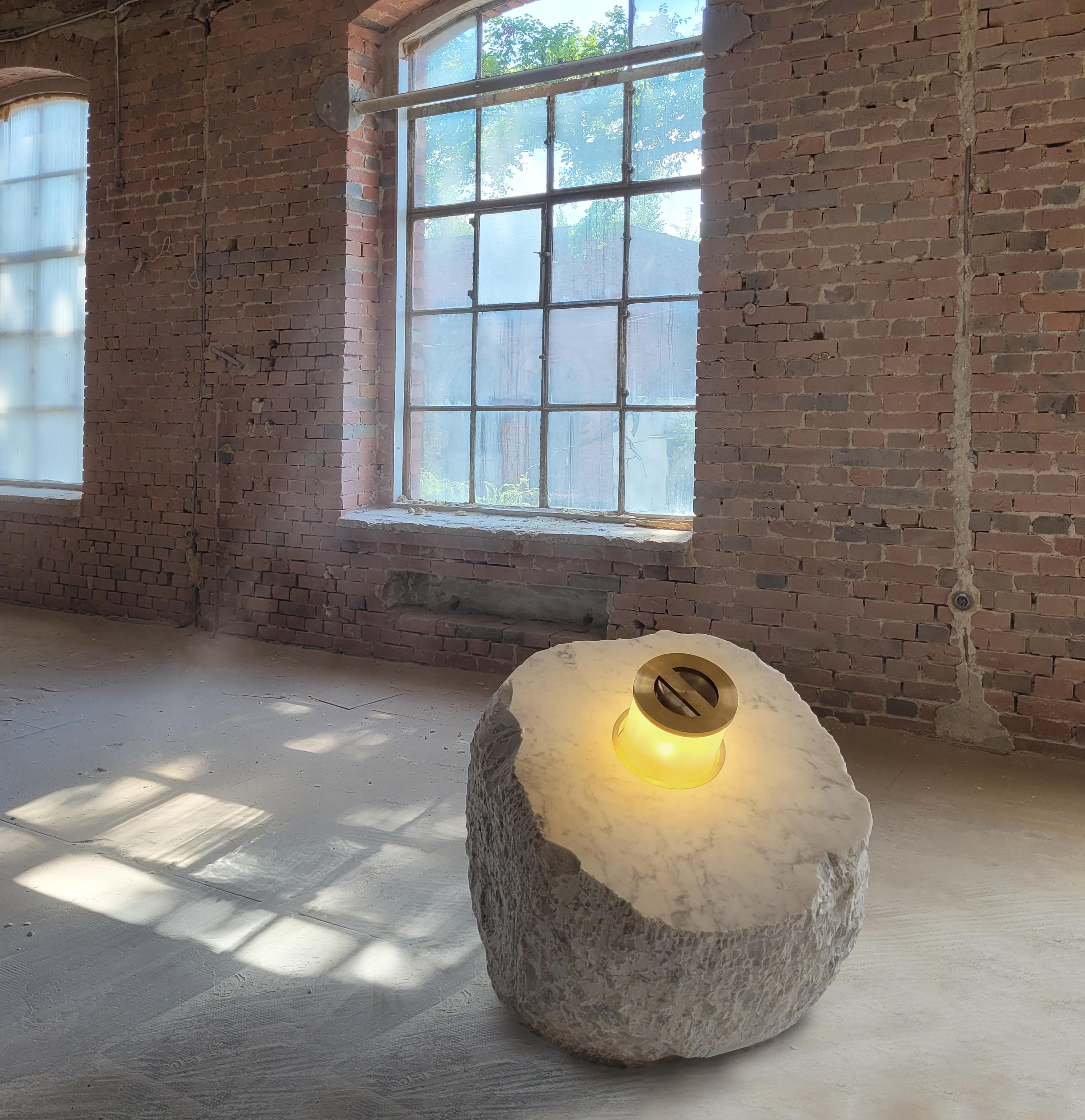 Post-Modern Stone Kinetic Lamp by Jan Garncarek For Sale