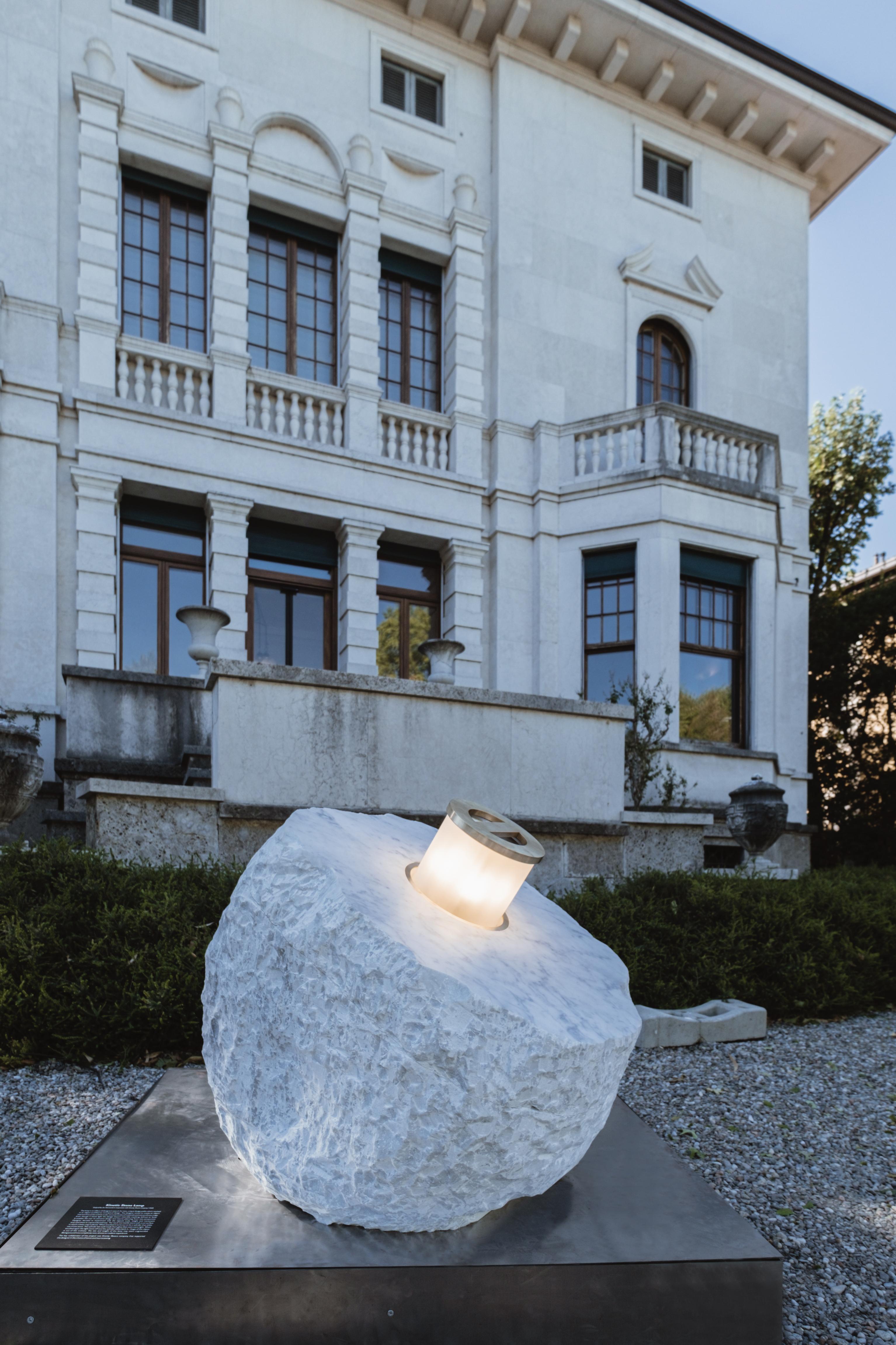 Hand-Crafted Stone Kinetic Lamp by Jan Garncarek For Sale